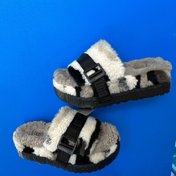 UGG Women's Fluffita Cali Collage Slipper 1118750 Size 7 - Picture 2 of 8